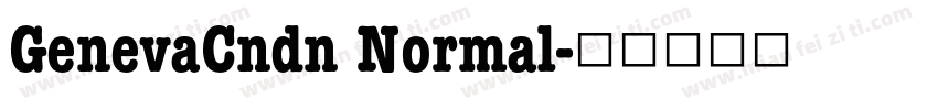 GenevaCndn Normal字体转换